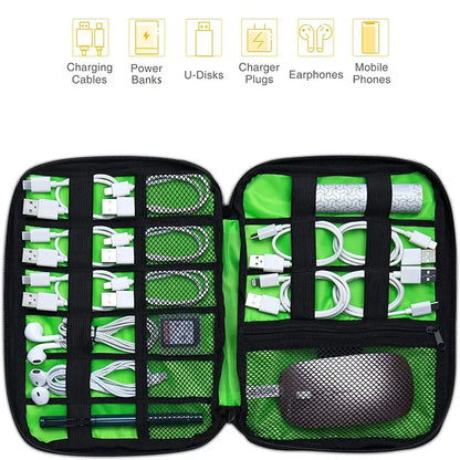 Compact Portable Tech Bag for Cable Storage (1pc)
